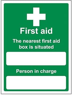 VSafety Box Situated/Person In Charge Sign - Portrait - 150mm x 200mm - Self Adhesive Vinyl