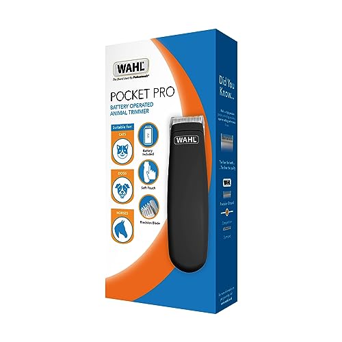 WAHL Pocket Pro Trimmer, Grooming Set für Haustiere, Trimmen und säubern von kleinen Bereichen, kabelloser Trimmer, batteriebetrieben