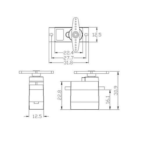3Pcs M0090 9G Metal Gear Mini Servos 1.9Kg Torque Rc Servo Analog Servo Motor Micro Servo For Rc Model Car Robot Flight Controller Toy Product #TOP4