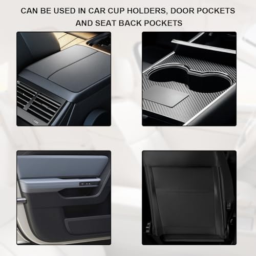 Image of Car Trash Can with Lid, Mini Car Garbage Bin Leakproof Cup Holder Trash Can, Multipurpose Organizer Door Pocket Trash Cup Fits Auto Home Office, Universal Garbage Can (Black Green)