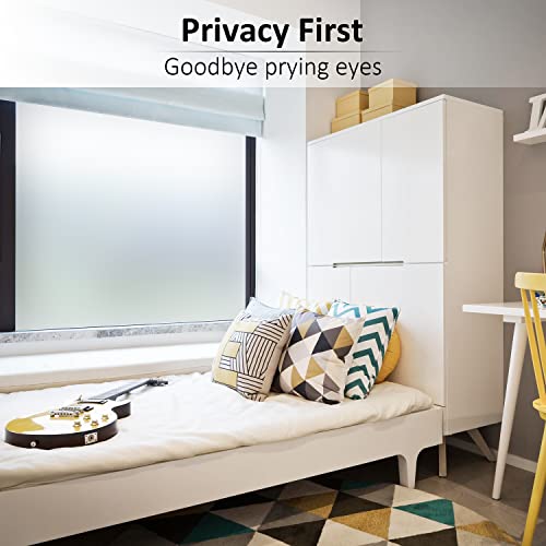 Dktie Static Cling Total Blackout Window Film 100% Light Blocking, Room Darkening Window Tint Black Window Cover Light Blocking, No Glue Removable Opaque Uv Protection (White, 17.7 X 78.7 Inch) #TOP2