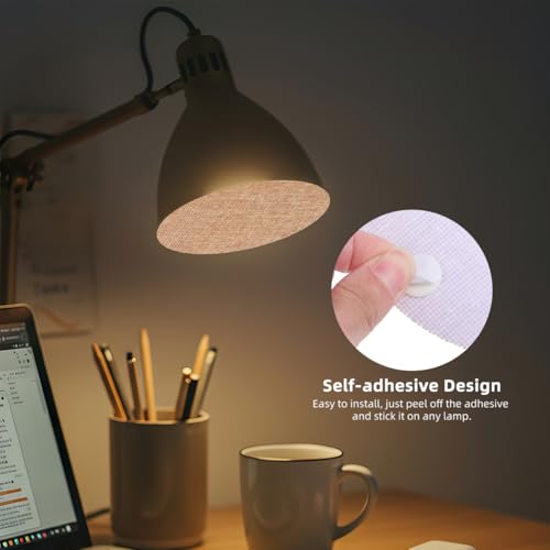 Image of HOMSFOU 2pcs Lampshade Diffuser: 6.3In Fabric Lamp Shade Diffuser - Two-layer Design for Ceiling Light, Chandeliers, Downlights, and Spotlights (Light Brown)