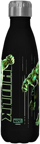 Miniatura 2 de Marvel Hulk Glow - Botella de agua de acero inoxidable de 17 onzas, multicolor