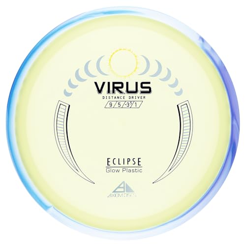 Axiom Discs Eclipse Glow 2.0 Virus Disc - Controlador de distancia de golf (165-170 g, los colores pueden variar)