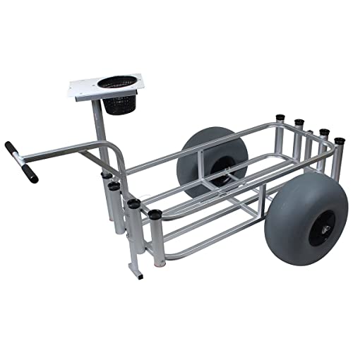 Anglers Fish-N-Mate 686 Large Fishing Cart with Grey Poly Wheels