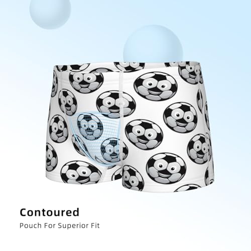 Boys' Cotton Boxer Brief Soft Underwear-Happy Soccer4