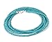 Kathy Bankston Handmade Matte Transparent Turquoise Seed Bead Necklace, Thin 1.5mm Single Strand