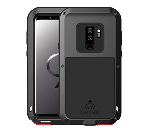 Big Sale Samsung Galaxy S9 Plus Case,Bpowe Super Shockproof Silicone Aluminum Metal Armor Tank Heavy Duty Sturdy Protector Cover Hard Case for Samsung Galaxy S9 Plus 6.2inch (Black)