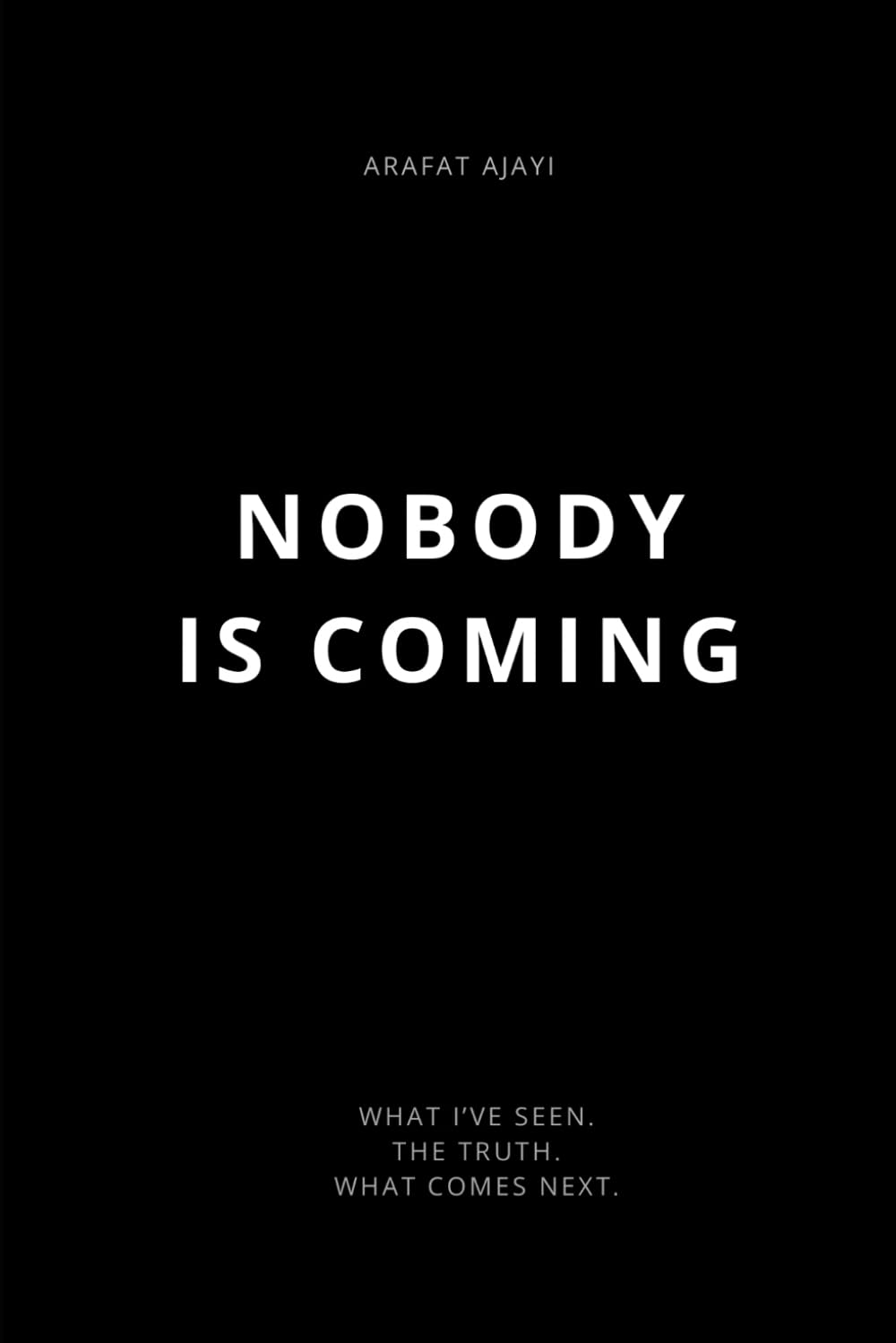 Nobody is coming: A Raw Reflection on Life, Responsibility, and Truth