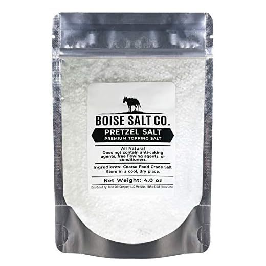 Boise Salt Co. Pretzel Salt – 4 Ounce Resealable Standup Pouch (4 oz)