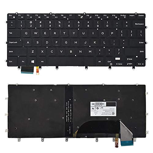 Zhangxia Vervanging Toetsenborden US Toetsenbord met achtergrondverlichting voor Dell xps 15 9550 9560 Laptop…