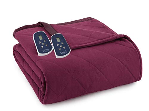 Thermee Micro Flannel Micro Flannel Electric Blanket, King, Burgundy