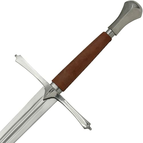 Medieval Warrior Mano medieval hecha a mano de la Edad Media y una espada de acero al carbono medio alto