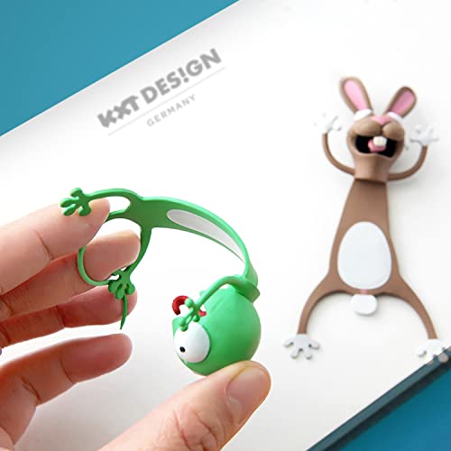KXT Witzige 3D Lesezeichen - Original AUTSCH! Cartoon Tiere - Lustiges Geschenk für Kinder und Erwachsenee (Esel)