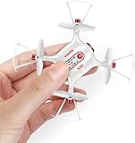 Newest Syma X20 Mini Pocket Drone Headless Mode 2.4Ghz Nano LED RC Quadcopter Altitude Hold White