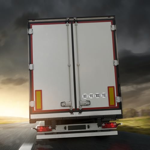 Finest Folia Geschwindigkeitsaufkleber nach DIN Norm gemäß StVZO für Auto Anhänger Wohnmobil Bus LKW Fahrzeug Aufkleber mit Geschwindigkeit Sticker wetterfest R237 (100 km/h, 1 Stück)