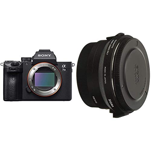 Sony Alpha 7 III | Spiegellose Vollformat-Kamera (Schneller 0,02s AF, 5-Achsen-Bildstabilisierung im Gehäuse) & Sigma Mount Converter MC-11 für Global Vision Produkte mit Canon Objektivbajonett