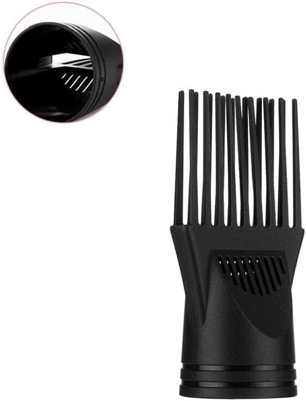 Difusor de secador de pelo negro, 2 unidades, profesional, universal, para peluquería, cubierta de viento, boquilla de fijación de peine, alisado negro, secadores de pelo y accesorios, difusores de 2
