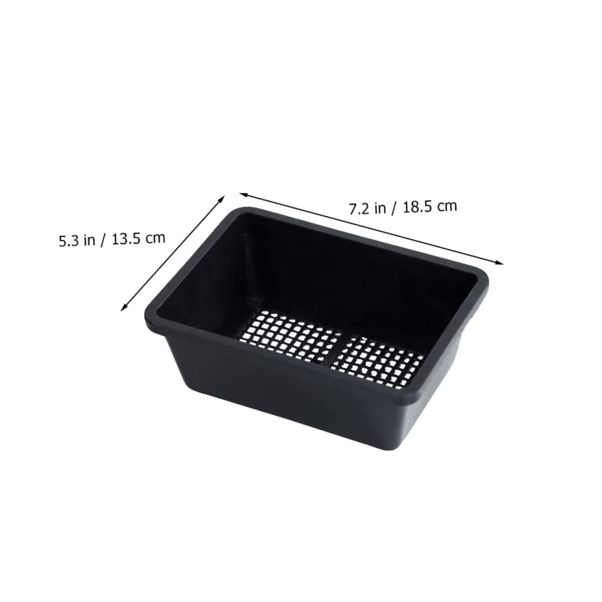 Sosoport 2 Ensembles Pot De Pépinière Rectangulaire Usine Support pour Plantes Bac Jardinage Bac De Culture Fournitures De Jardinage Plateau De Semis De Pépinière Black 10 Pièces * 2