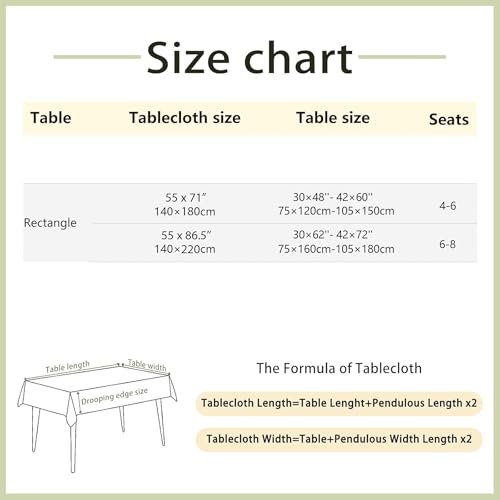Image of Cortina Tablecloth for Dining Table Waterproof Table Cover, Cotton Linen Fabric Rectangle Tablecloth (Boho-Black, 6 Seater) | Cotton linen fabric with waterproof surface for dining tables, rectangle shape, Boho-Black, sized for 6 seater