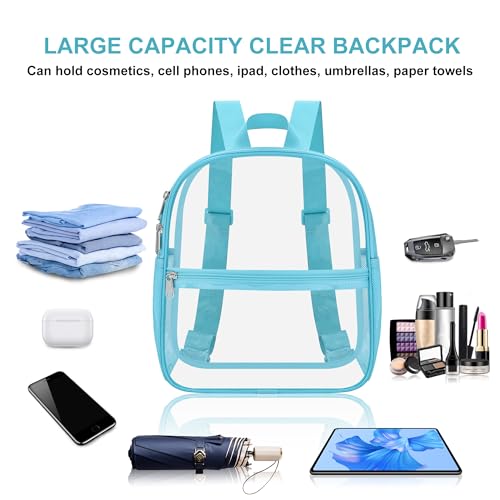 Image of Oraben Clear Backpack Stadium Approved 12X6x12, Waterproof Clear Bag Stadium Backpack for Concert Work Sport Event