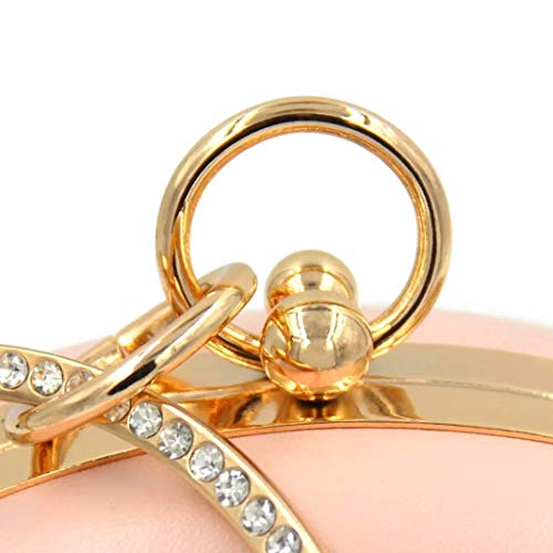 INOVERA (LABEL) Women's Floral Evening Clutch Ladies Party Wedding Round Purse Bag (Rose Gold) - Image 5