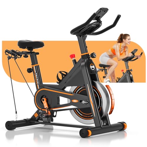 [2026 Aktualisiert] Heimtrainer Fahrrad, DMASUN Leiser Ergometer Hometrainer Fahrrad mit 0-100% Widerstand, Display& Tablet-Halterung, Kardio Training Indoor Cycling Bike mit bequemem Sitz, Bis 160KG