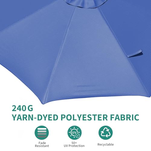 Garvee 10Ft Cantilever Patio Umbrella with 360° Rotation, Adjustable Tilt, Heavy-Duty 600D Oxford Fabric, Rust-Proof Aluminum Frame, Fits Most Stands, Without Base Weight