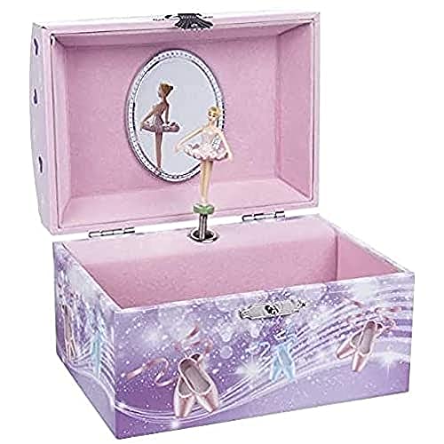 goki 15560 Ballerina Musikbox Musikspieldose, Rosa/Violett, 15 x 10,5 x 10,2 cm