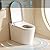 BONSAM Smart Toilet with Auto Open/Close Lid, Modern Tankless Toilet with Bidet Built In, One Piece Toilet with Auto Deodorization, Foot Sensor Operation, Remote Control