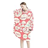 Sweat à capuche surdimensionné pour femme, sweat confortable avec mot d'amour doux, cœur rose, Multicolor, taille unique