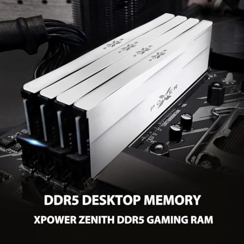 Image of Silicon Power DDR5 32GB (2x16GB) Zenith 6000MT /s (PC5-48000) 288-pin CL30 1.35V UDIMM Desktop Memory Module RAM SU032GXLWU60AFDGSW White