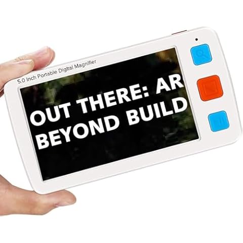 Eyoyo Portable Digital Magnifier Electronic Reading Aid 5.0 inch w/Foldable Handle for Low Vision Color Blindness 4X-32X Times Zoom 17 Color Modes 5 Levels for Brightness Cover