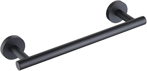 Miniatura 1 de SEIDO Toallero de 12 pulgadas, acero inoxidable 304 negro mate, soporte de pared, toalleros de una pieza para baño sin montaje, negro mate