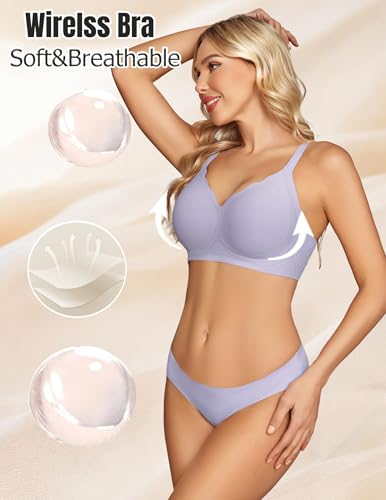 Image of Avidlove Bras for Women No Underwire Seamless Bra Comfortble Bralette Full Coverage Everyday Bras