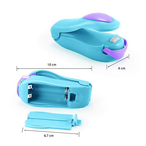 DIFENLUN Mini Sealing Household Machine, Portable Heat Bag Sealer Pressure Vacuum Plastic Sealer for Airtight Food Storage Saver(1pc, Blue)