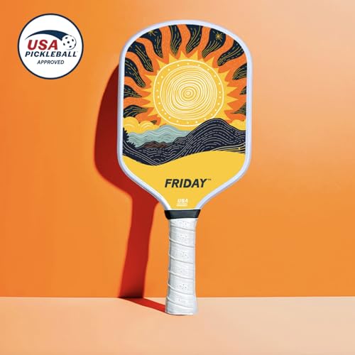 image for Friday Pickleball Paddle, USA Pickleball Approved, Durable Carbon Fibe