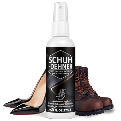 Nozerix Dehnungsspray Schuhe Potent Schuhdehner Spray Lederdehnungsspray Lederdehner Spray für Schuhe Transparent und Effektiv Schuhe Weiten Lindert Druckstellen und Verhindert Blasen (6 FL OZ)