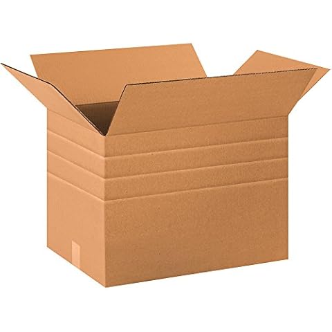 BOX USA Multi-Depth Corrugated Boxes, Pack of 15 Cover