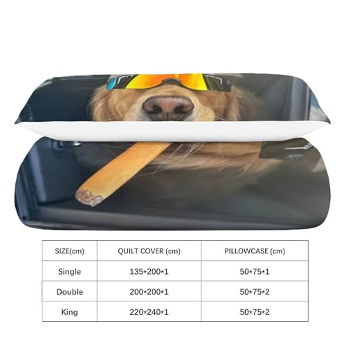 Housse de couette chiots lit enfant 135x200 cm en microfibre
