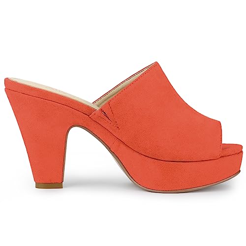 Image of Allegra K Women's Open Toe Platform Chunky Heel Slides Sandals