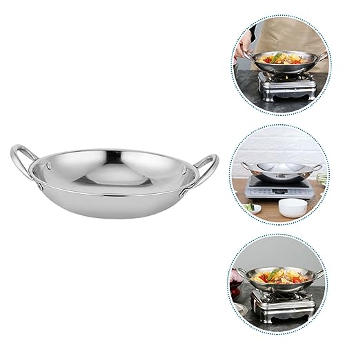 Wok de acero inoxidable 2 litros con doble mango miniatura 3
