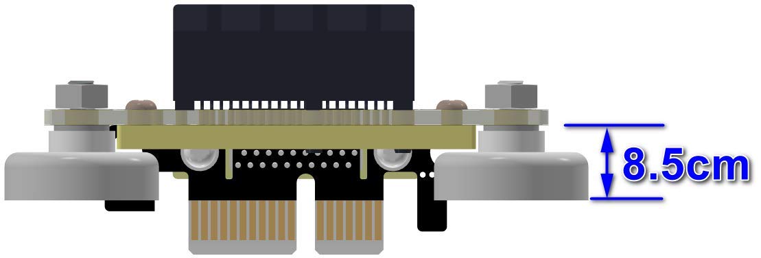ADT-Link PCIe Extension Cable - 8Gbps, Right Angle -6