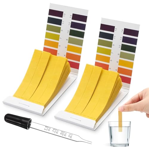 Amazon | PH試験紙 リトマス試験紙 計160枚入 再利用可能なガラス製