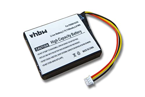 vhbw Batterie Compatible avec Tomtom One Edinburgh / F650010252, NVT2B225, Rider, XL, Europe système de Navigation GPS (1100mAh, 3,7V, Li-ION)