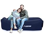LUDTOM Inflatable Lounger Air Sofa Hammock, 440 lb Portable and Waterproof Ideal Inflatable Pouch Couch for Camping Gear and Accessories for Outdoors Pool Backyard Traveling Navy