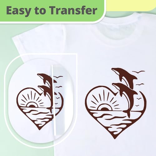 Image of HTVRONT Brown HTV Vinyl Roll - 12 inch x 10ft Brown Iron on Vinyl for All Cutter Machine & Silhouette Cameo, Heat Transfer Vinyl Rolls for t Shirts - Easy to Cut & Weed for Heat Vinyl Design