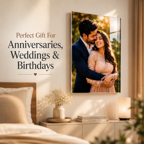 Image of SNAPTRAP Personalized Acrylic Photo Frame for Wall Decor | Customized Photo Frame with Your Photo | Premium HD UV Printed Acrylic Wall Hanging | Customised Photo Frame Gift for Family, Couples, Friends & Loved Ones (8X12 Inch)