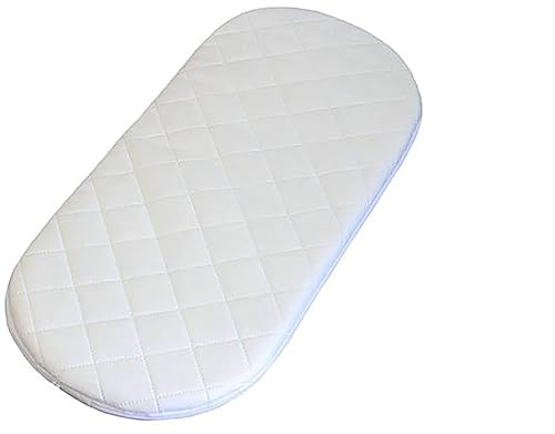 SHEZ Matelas en mousse de forme ovale résistant à l'eau pour maman et papa, draps de berceau profonds extra épais avec housses amovibles matelassées (65 x 28 x 4,5 cm) Cover