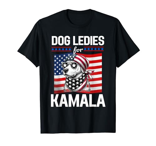 Señoras de perros para Kamala Funny Dog President Kamala Harris 2024 Camiseta